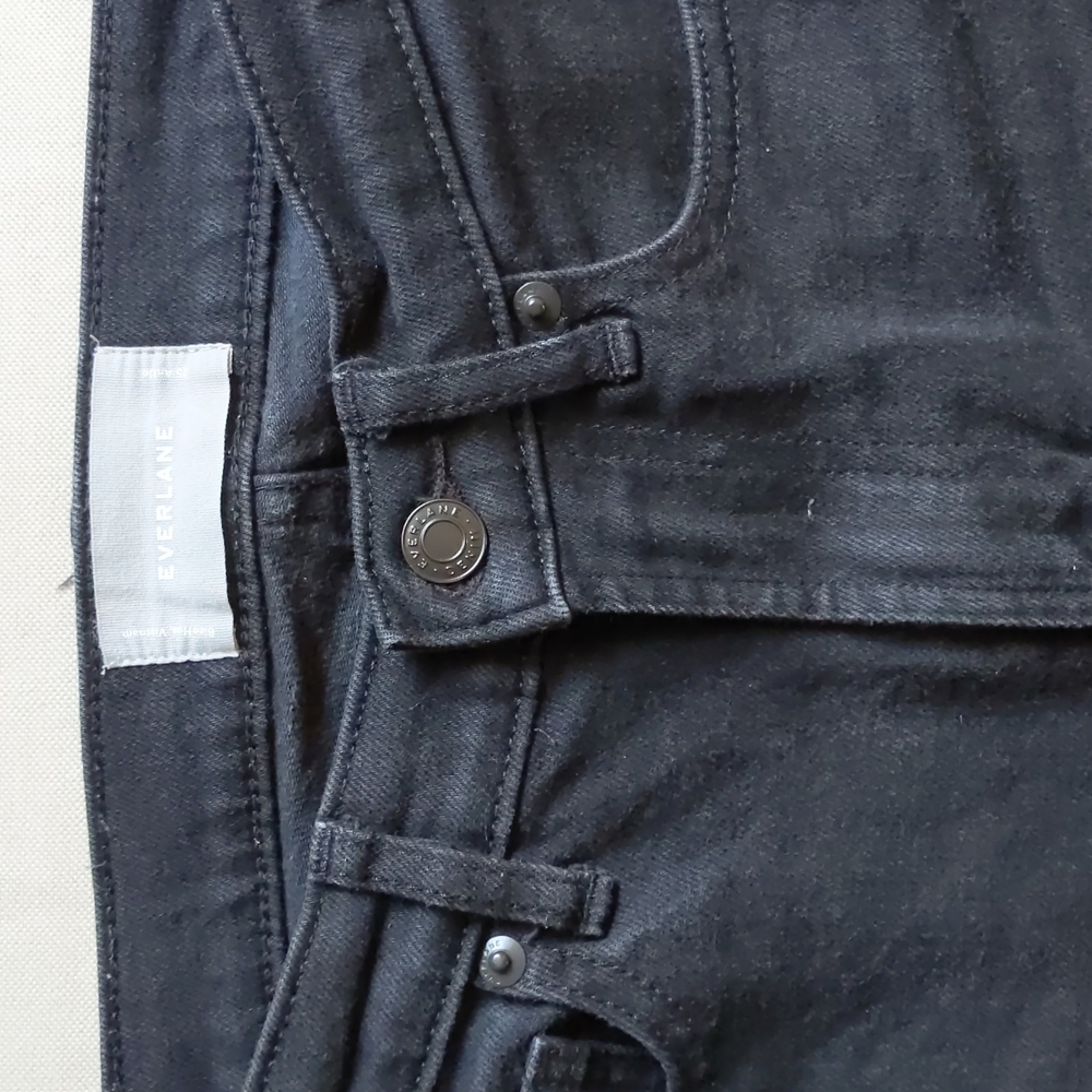 Everlane High Rise Washed Black Skinny Ankle Jeans